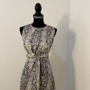 Elegant Snake Print Dress